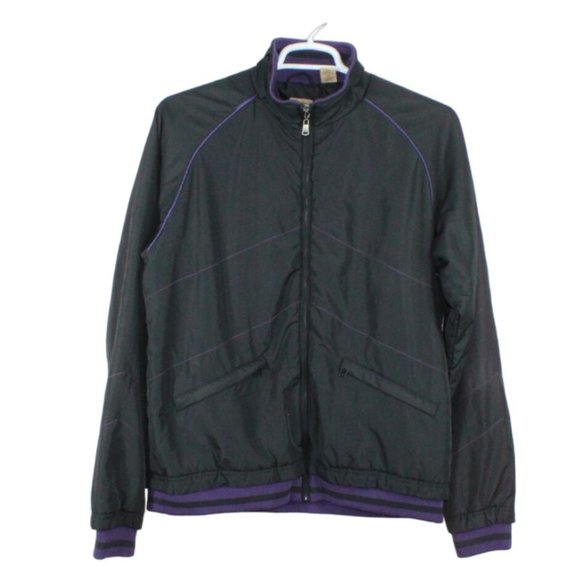 4 You Scandinavia Black Polyester Lined Casual Sports Full Zip Bomber Jacket XL - Picture 1 of 9